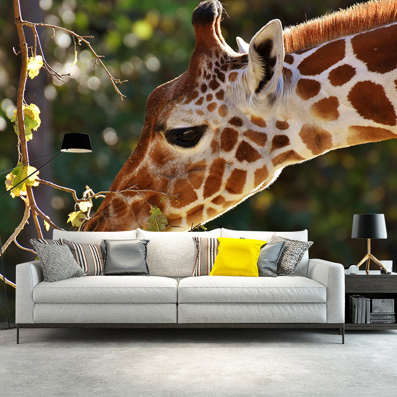Cute Giraffe Wallpaper Mural Decal Customized Modern Wall Covering for Bedroom