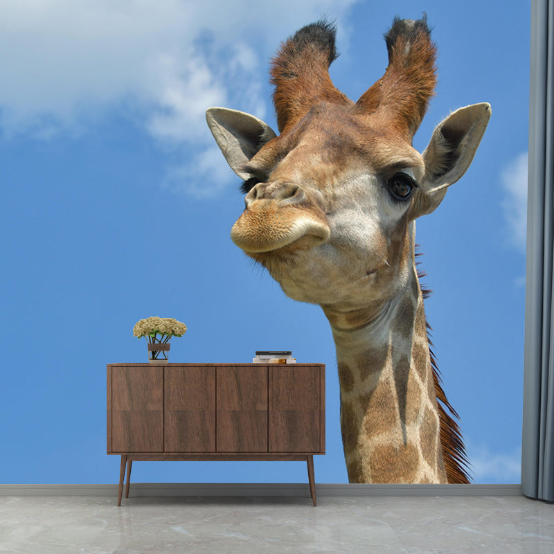 Cute Giraffe Wallpaper Mural Decal Customized Modern Wall Covering for Bedroom