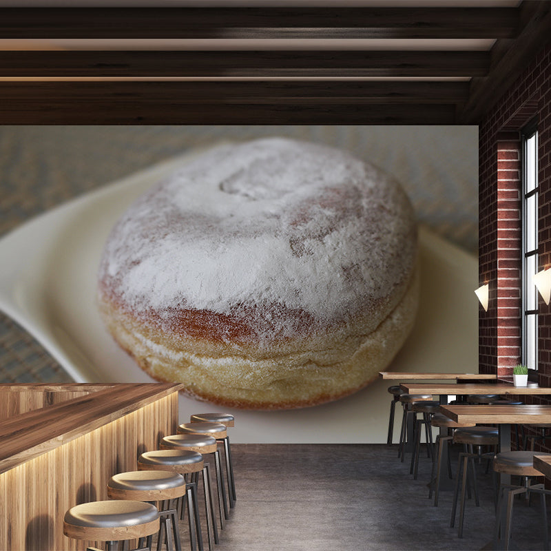 Customized Modern Donut Food Mural Wallpaper Commerce Shop Mildew Resistant