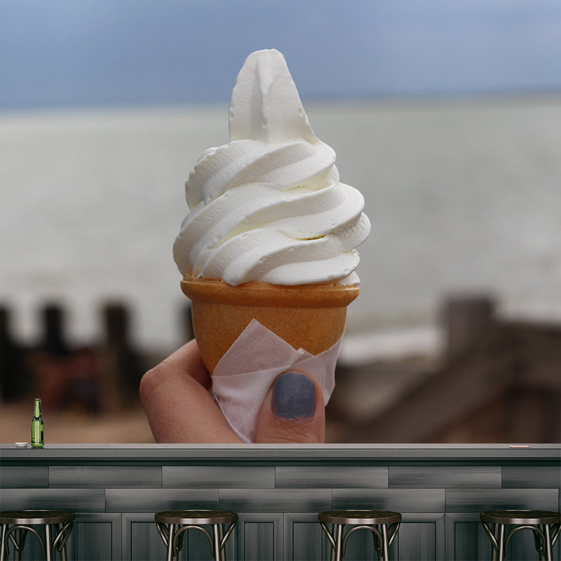 Delicious Ice Cream Mural Wallpaper Decorations for Dessert Shop Kitchen