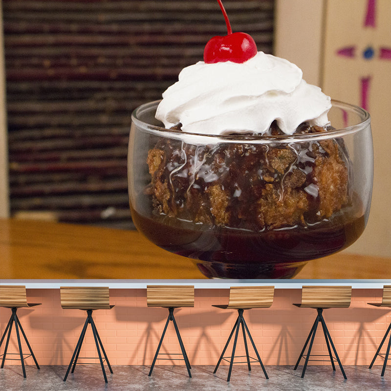 Customized Modern Ice Cream Mural Wallpaper Commerce Shop Water Resistant