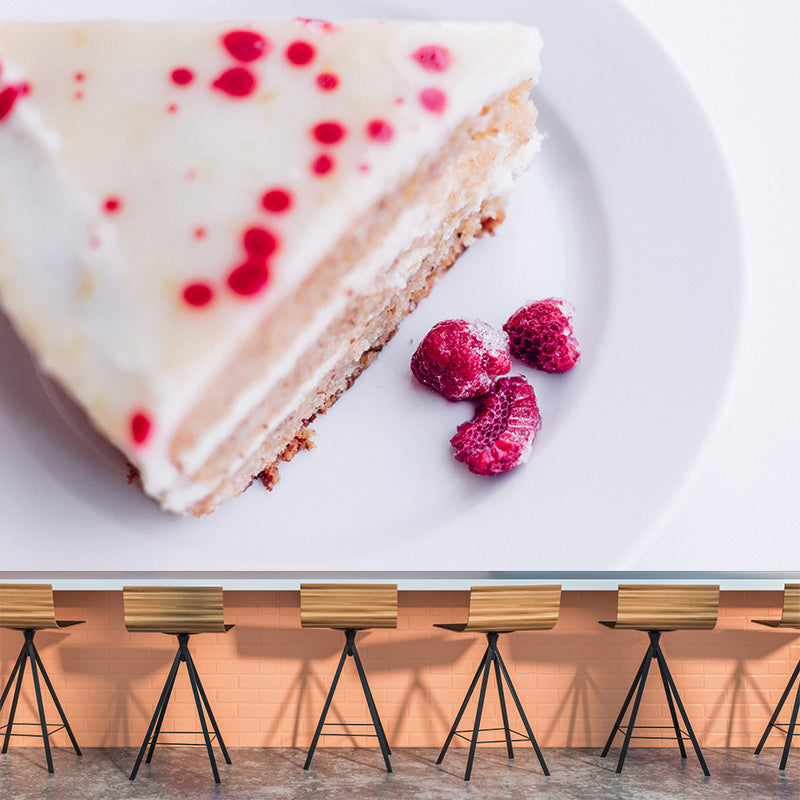 Delicious Cheesecake Mural Wallpaper Decorations for Dessert Shop Kitchen