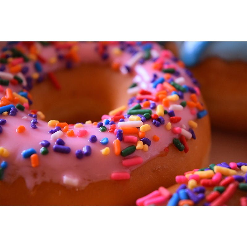 Soft Color Dessert Painting Mural Decal Modern Commercial Use Donut Pattern Wall Covering