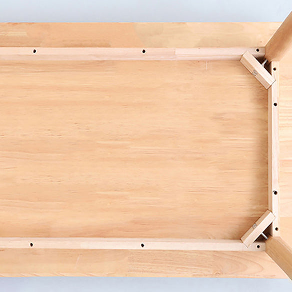 Modern Style Solid Wood Dining Room Set with Rectangle Shape Table and 4 Legs Base for Home Use