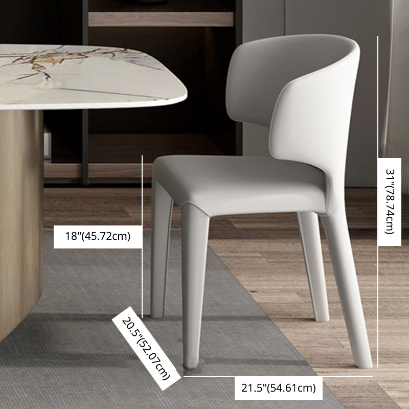 Minimalist Sintered Stone Rectangle Dining Set White Standard Dining Set for Kitchen