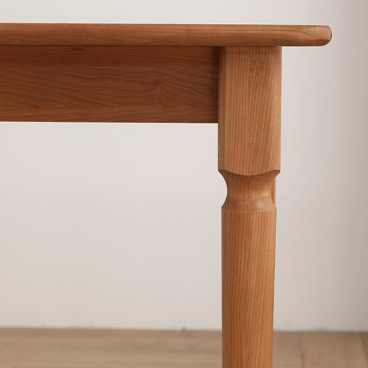 Contemporary Solid Wood Top Dining Room Set Built-in Drawer Design Dining Table Furniture