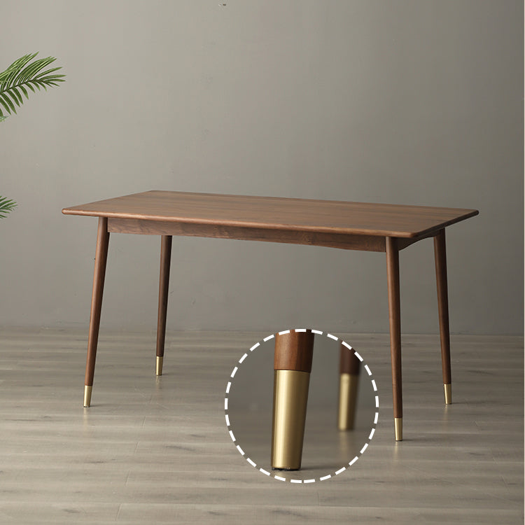 Contemporary Solid Wood Top Dining Room Furniture with Wooden 4 Legs Table Dinette Set