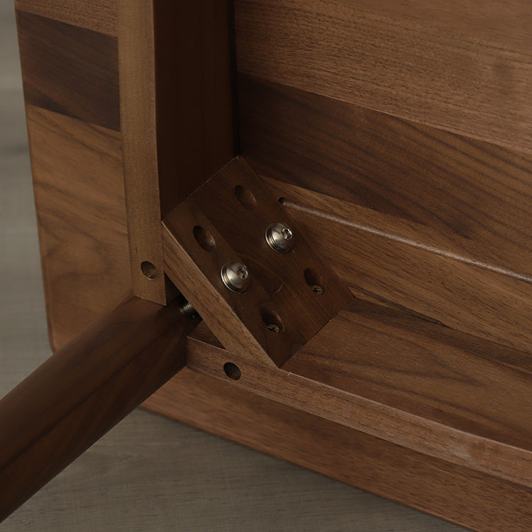 Contemporary Solid Wood Top Dining Room Furniture with Wooden 4 Legs Table Dinette Set