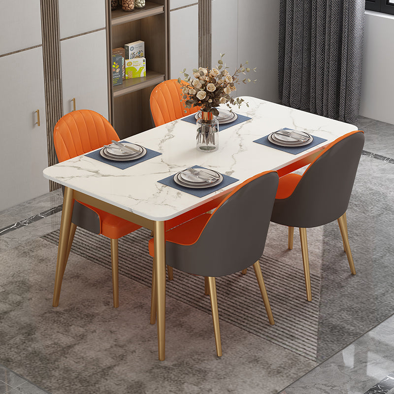 Modern Kitchen Sintered Stone Furniture of Standard Height Formal Dining Room Table Set