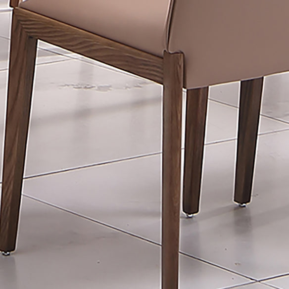 Modern Sintered Stone Dining Table Rectangular Dining Table with Four-leg Solid Wood Base