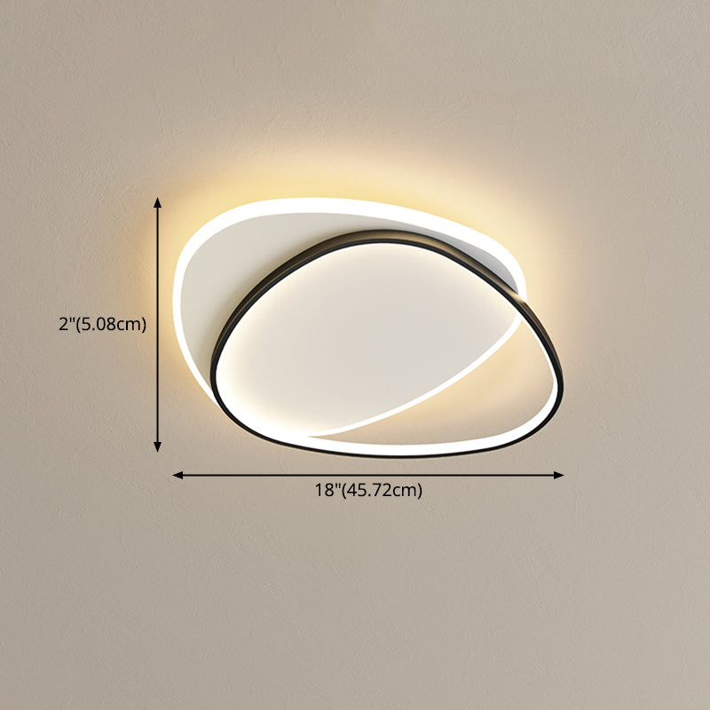 Acrylic Modern Style Flush Mount Ceiling Fixture 1-Light Geometric Led Flush Light