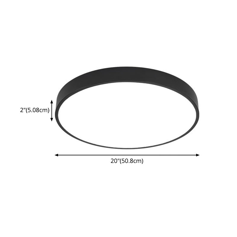 Acrylic Drum Flush Mount Ceiling Lighting Fixture Modern Style 1-Light Led Flush Ceiling Lights