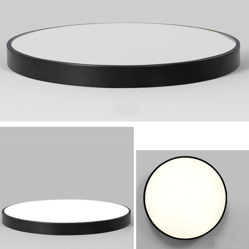 Acrylic Drum Flush Mount Ceiling Lighting Fixture Modern Style 1-Light Led Flush Ceiling Lights