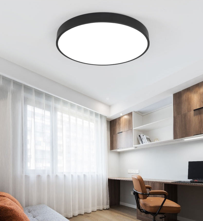 Soporte De Iluminación De Techo De Montaje De Tambor Acrílico De Estilo Moderno 1-Luces De Techo De Descarga Led De Luz