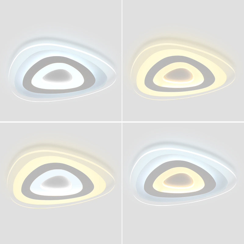 Geometrical Acrylic Led Flush Mount Ceiling Lamp Fixtures Modern Style 1-Light Flush Light
