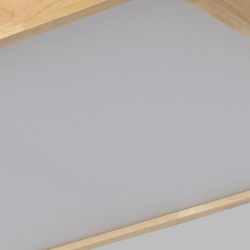 Modern Style Geometrical Flush Mount Lighting Wood 1-Light Flush Mount Led Light