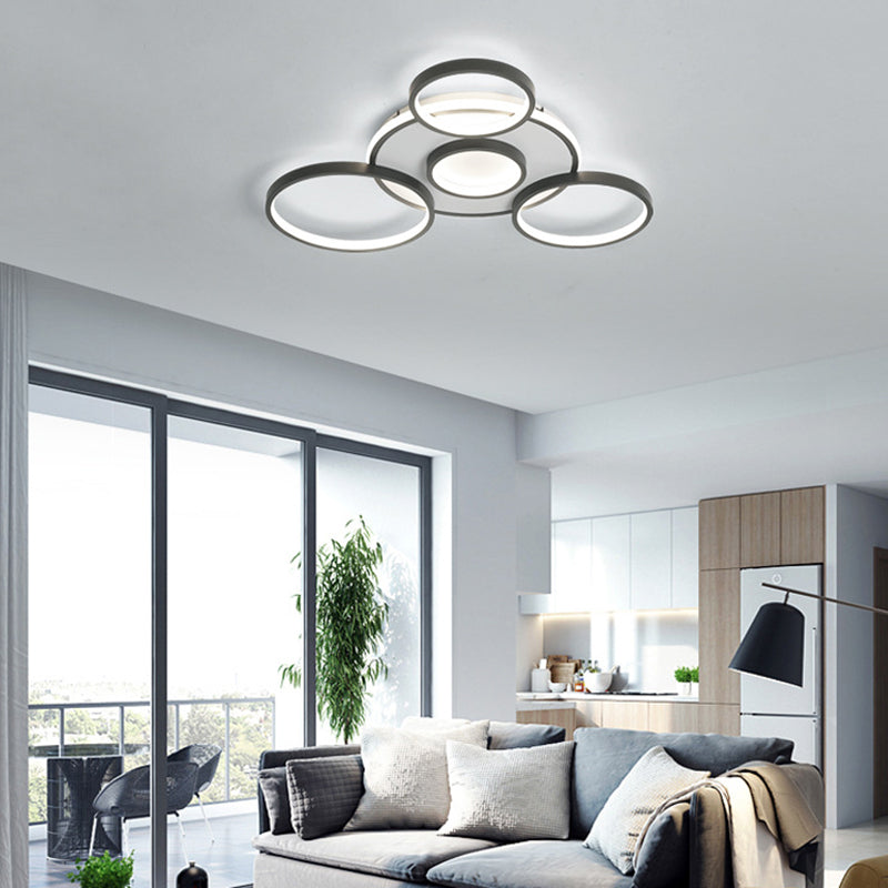 Geometric Acrylic Flush Ceiling Light Fixtures Modern Style 1-Light Flush Mount Fixture