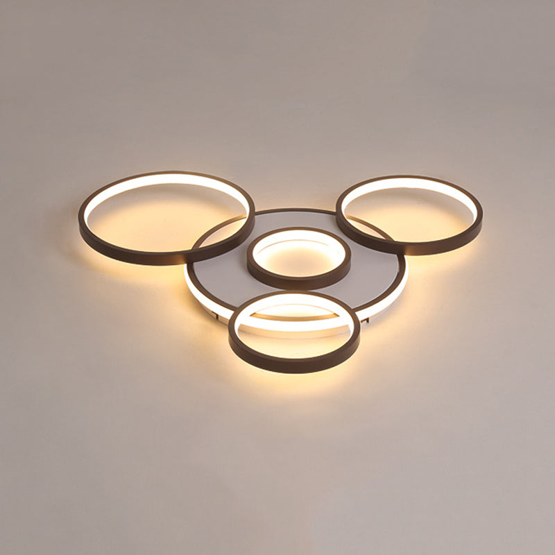 Geometric Acrylic Flush Ceiling Light Fixtures Modern Style 1-Light Flush Mount Fixture