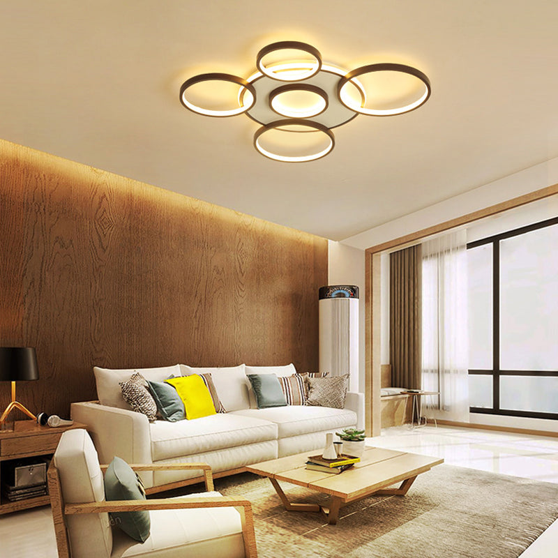 Geometric Acrylic Flush Ceiling Light Fixtures Modern Style 1-Light Flush Mount Fixture