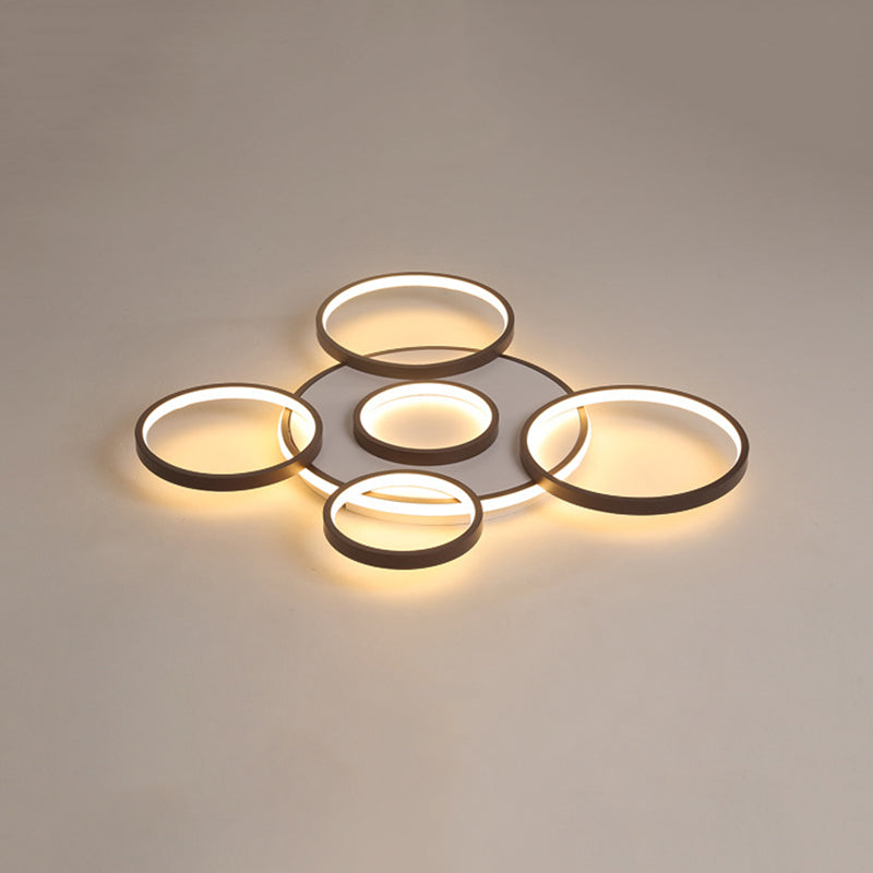 Geometric Acrylic Flush Ceiling Light Fixtures Modern Style 1-Light Flush Mount Fixture