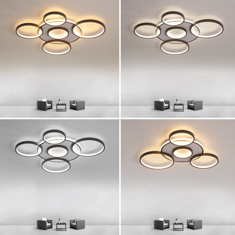 Geometric Acrylic Flush Ceiling Light Fixtures Modern Style 1-Light Flush Mount Fixture