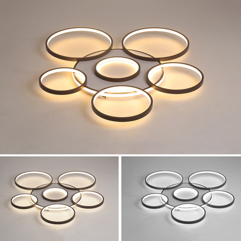 Geometric Acrylic Flush Ceiling Light Fixtures Modern Style 1-Light Flush Mount Fixture
