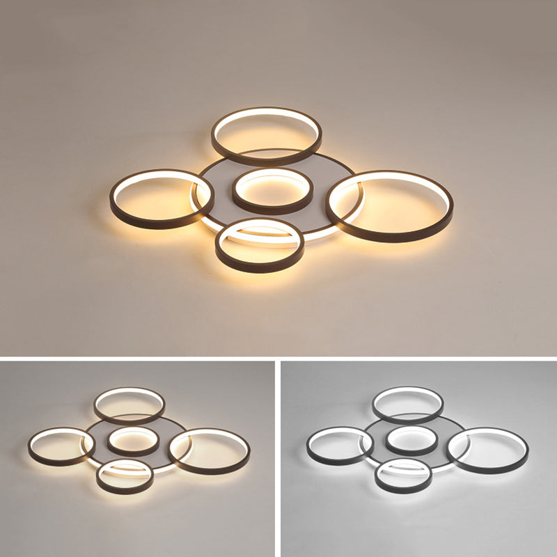 Geometric Acrylic Flush Ceiling Light Fixtures Modern Style 1-Light Flush Mount Fixture