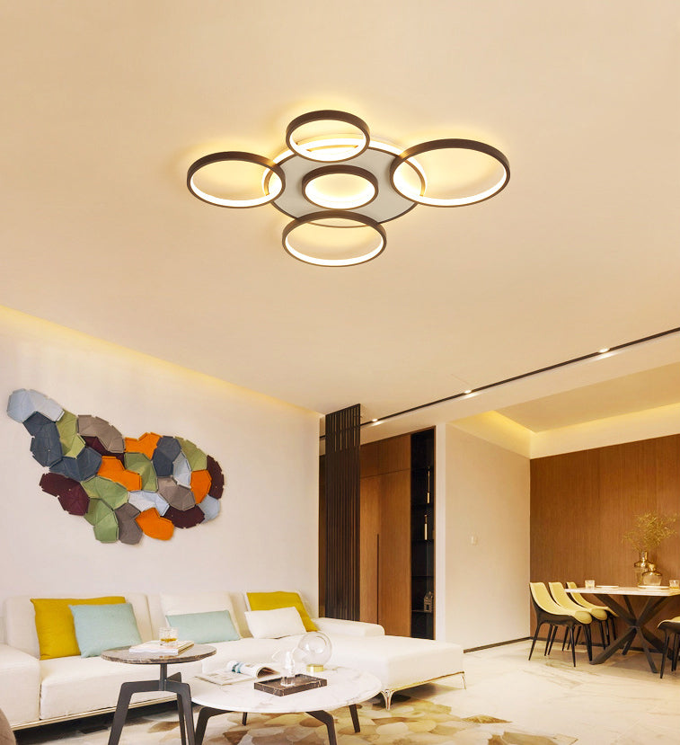 Geometric Acrylic Flush Ceiling Light Fixtures Modern Style 1-Light Flush Mount Fixture