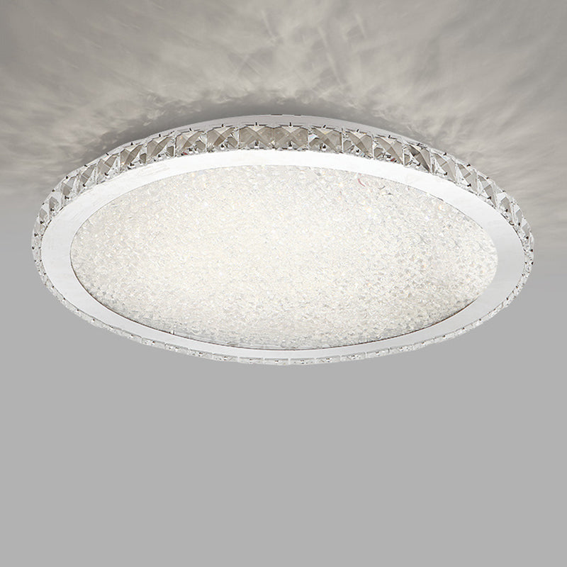 Modern Crystal Flush Mount Light Fixtures 1-Light LED Flush Mount for Bedroom