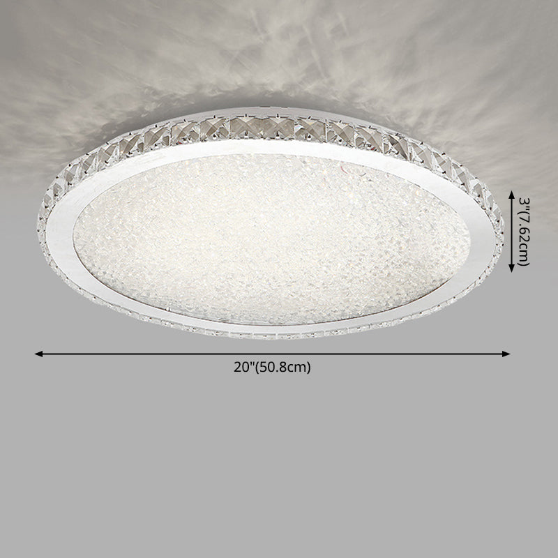 Modern Crystal Flush Mount Light Fixtures 1-Light LED Flush Mount for Bedroom