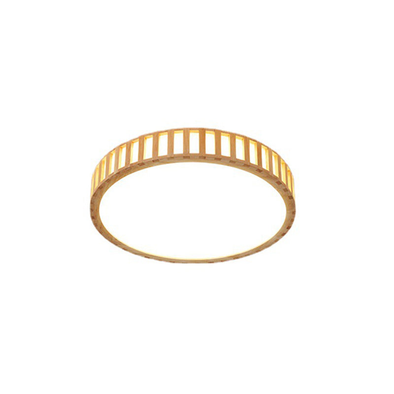 Bois 1-Flush léger Mount Ceiling Fixture Modern Style Drum Flush Mount Lamp for Living Room