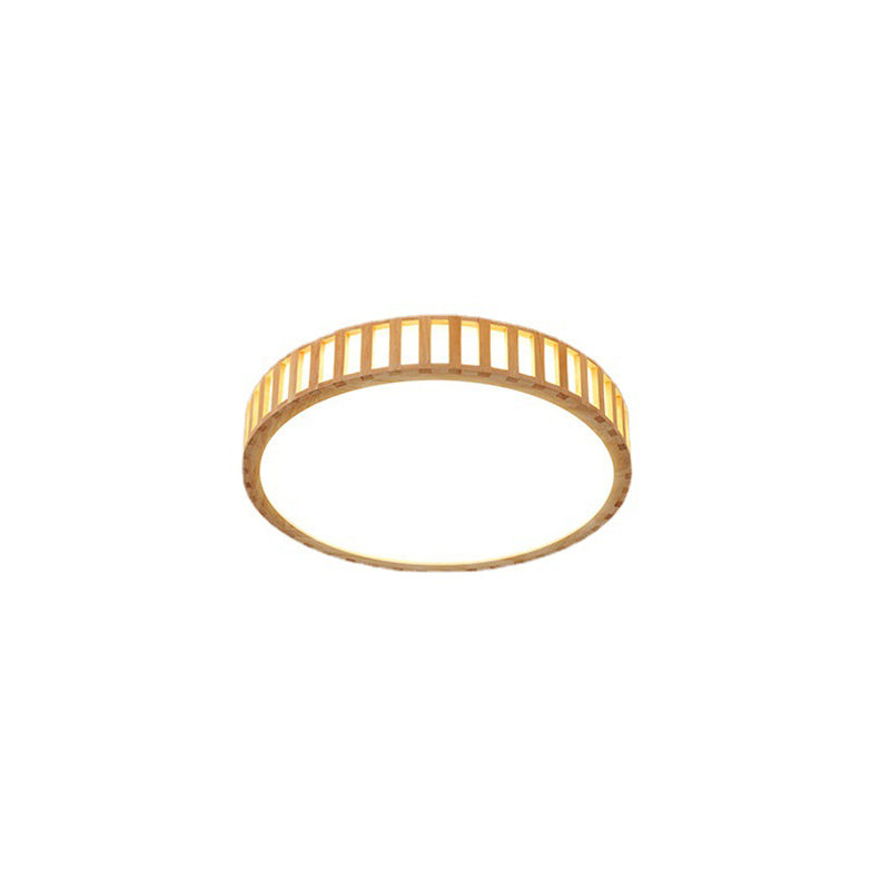 Bois 1-Flush léger Mount Ceiling Fixture Modern Style Drum Flush Mount Lamp for Living Room