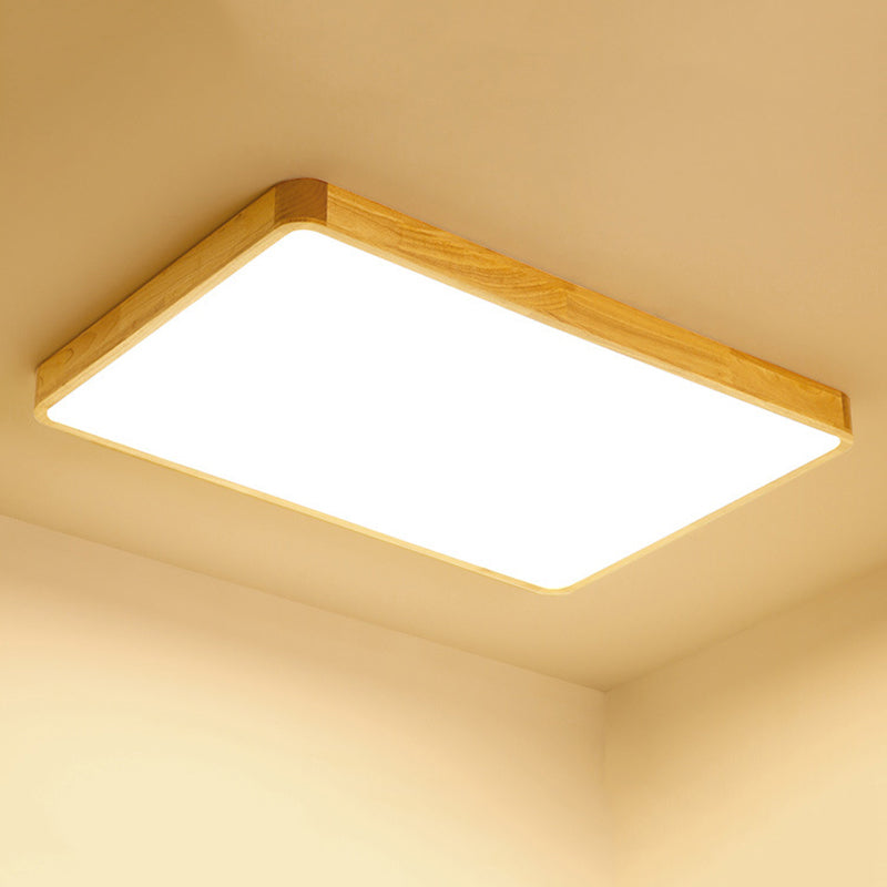 Holz 1-Licht Flush Lampe Armaturen modernen Stil Geometrische LED Flush Deckenleuchten