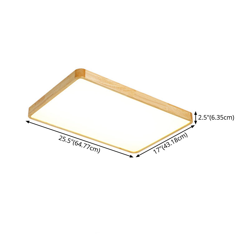 Holz 1-Licht Flush Lampe Armaturen modernen Stil Geometrische LED Flush Deckenleuchten