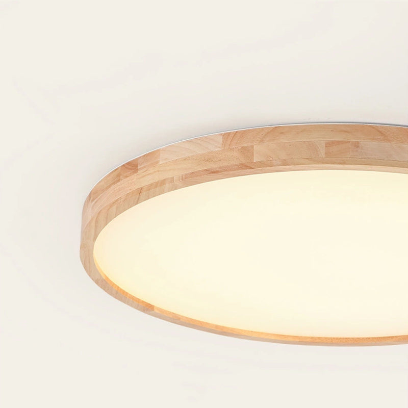 Holz 1-Licht Flush Lampe Armaturen modernen Stil Geometrische LED Flush Deckenleuchten