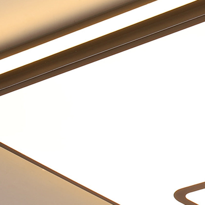 Acrylic 1-Light Flush Ceiling Light Fixture Geometrical Modern Style Flush Mount Lighting