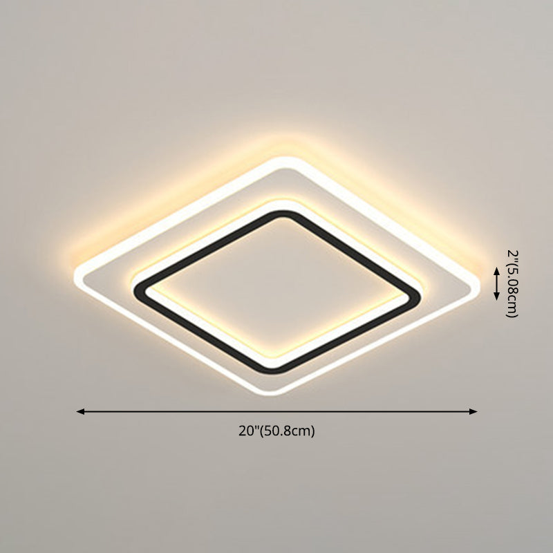 Modern Style Geometrical Flush Ceiling Lights 1-Light Acrylic Flush Mount Led Fixture