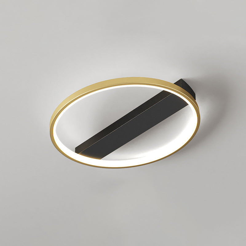 Luces de techo de montaje en superficie de metal de estilo moderno Lámpara de montaje geométrica de 1 luces de 1 luces