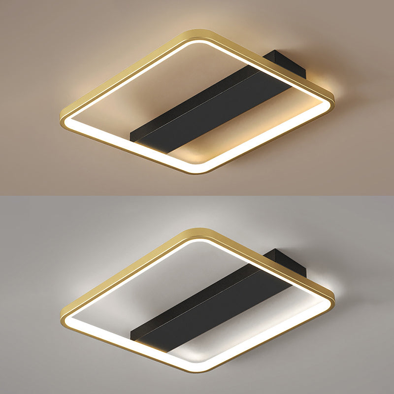 Luces de techo de montaje en superficie de metal de estilo moderno Lámpara de montaje geométrica de 1 luces de 1 luces