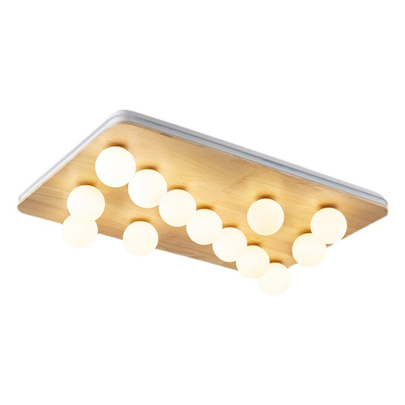 Luminaires de plafond semi-affleurants géométriques en verre opale, lampe Semi-affleurante de Style moderne pour chambre à coucher