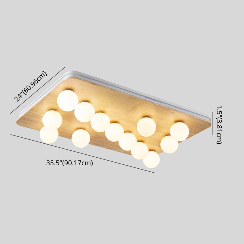 Luminaires de plafond semi-affleurants géométriques en verre opale, lampe Semi-affleurante de Style moderne pour chambre à coucher