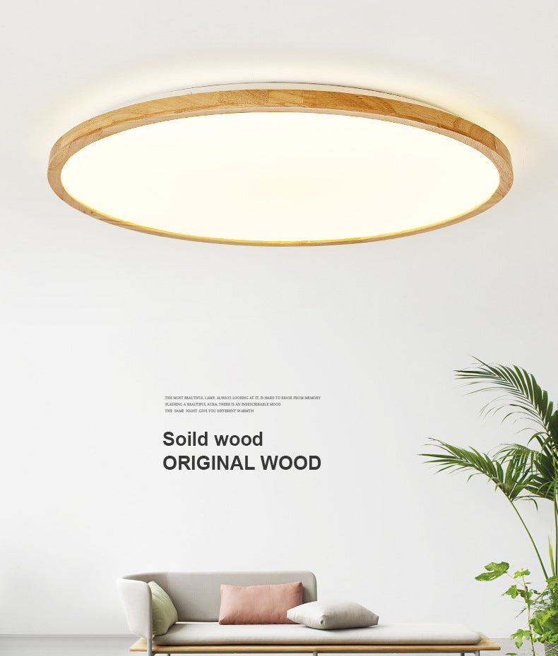 Modern Style Geometrische Bündige Deckenbefestigung 1-Light Holz Flush Ceiling Light
