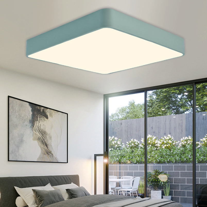 Plafonnier encastré géométrique en acrylique, plafonnier à 1 lumière de style moderne