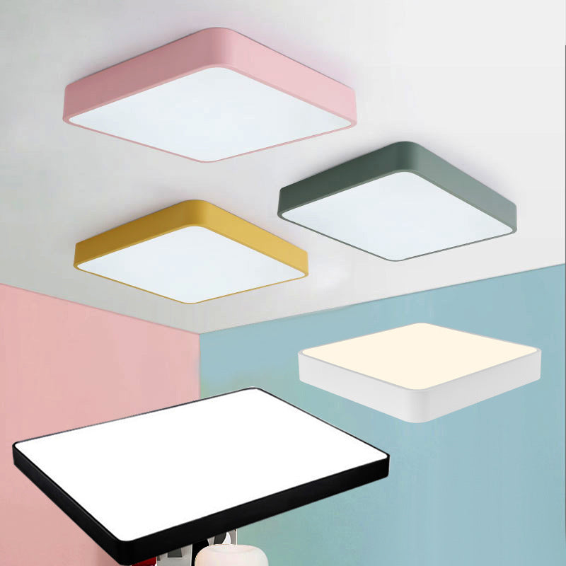 Plafonnier encastré géométrique en acrylique, plafonnier à 1 lumière de style moderne