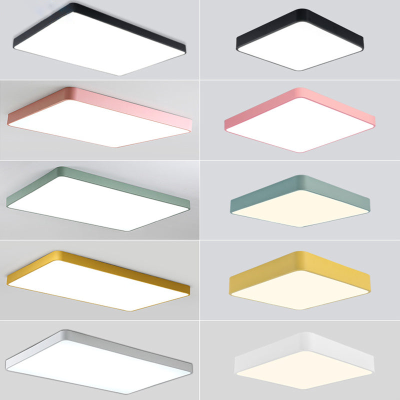 Plafonnier encastré géométrique en acrylique, plafonnier à 1 lumière de style moderne