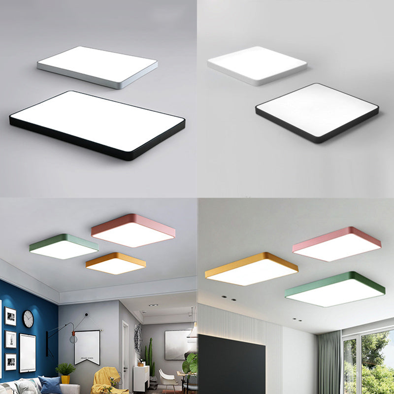 Plafonnier encastré géométrique en acrylique, plafonnier à 1 lumière de style moderne