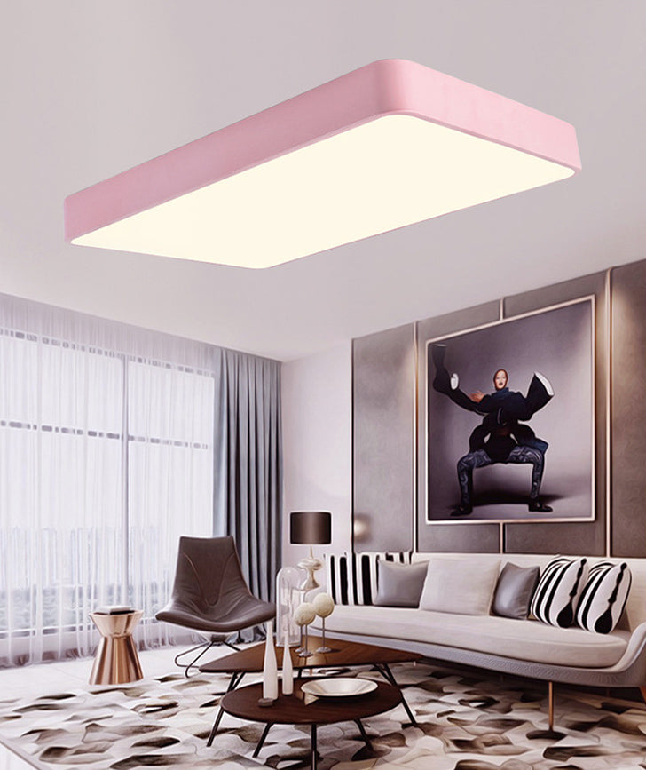 Plafonnier encastré géométrique en acrylique, plafonnier à 1 lumière de style moderne