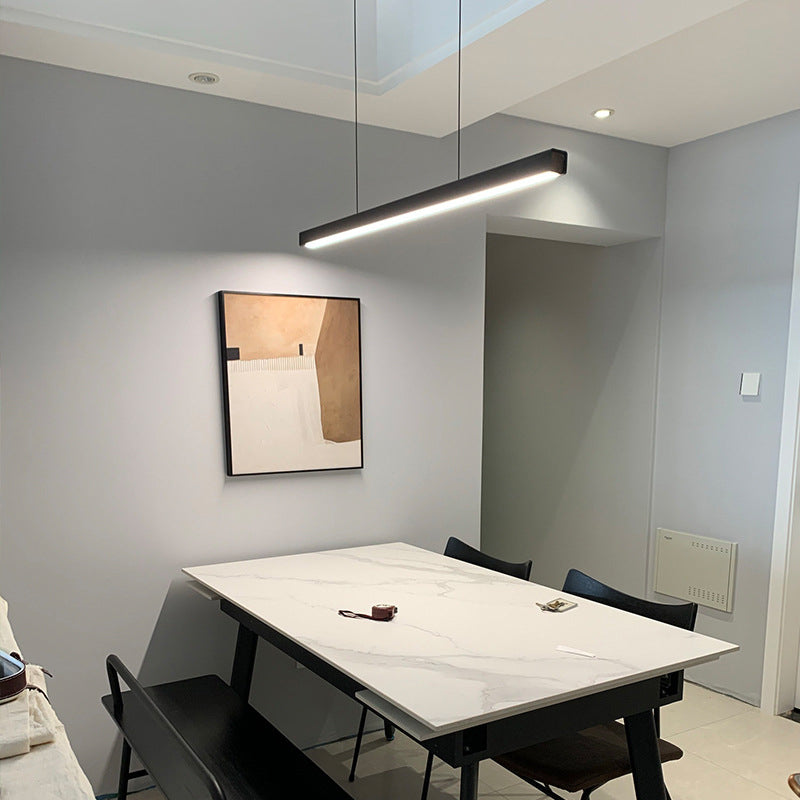 Modern Metal Chandelier Lamp Linear 1-light LED Island Pendant for Dining Room