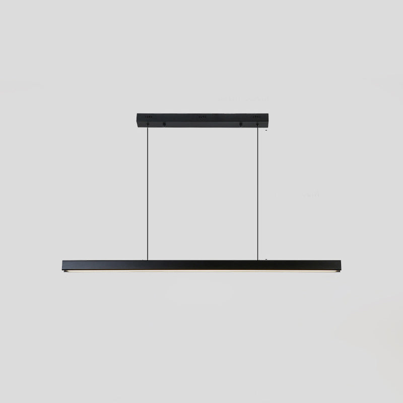 Modern Metal Chandelier Lamp Linear 1-light LED Island Pendant for Dining Room