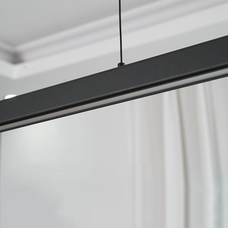 Modern Metal Chandelier Lamp Linear 1-light LED Island Pendant for Dining Room